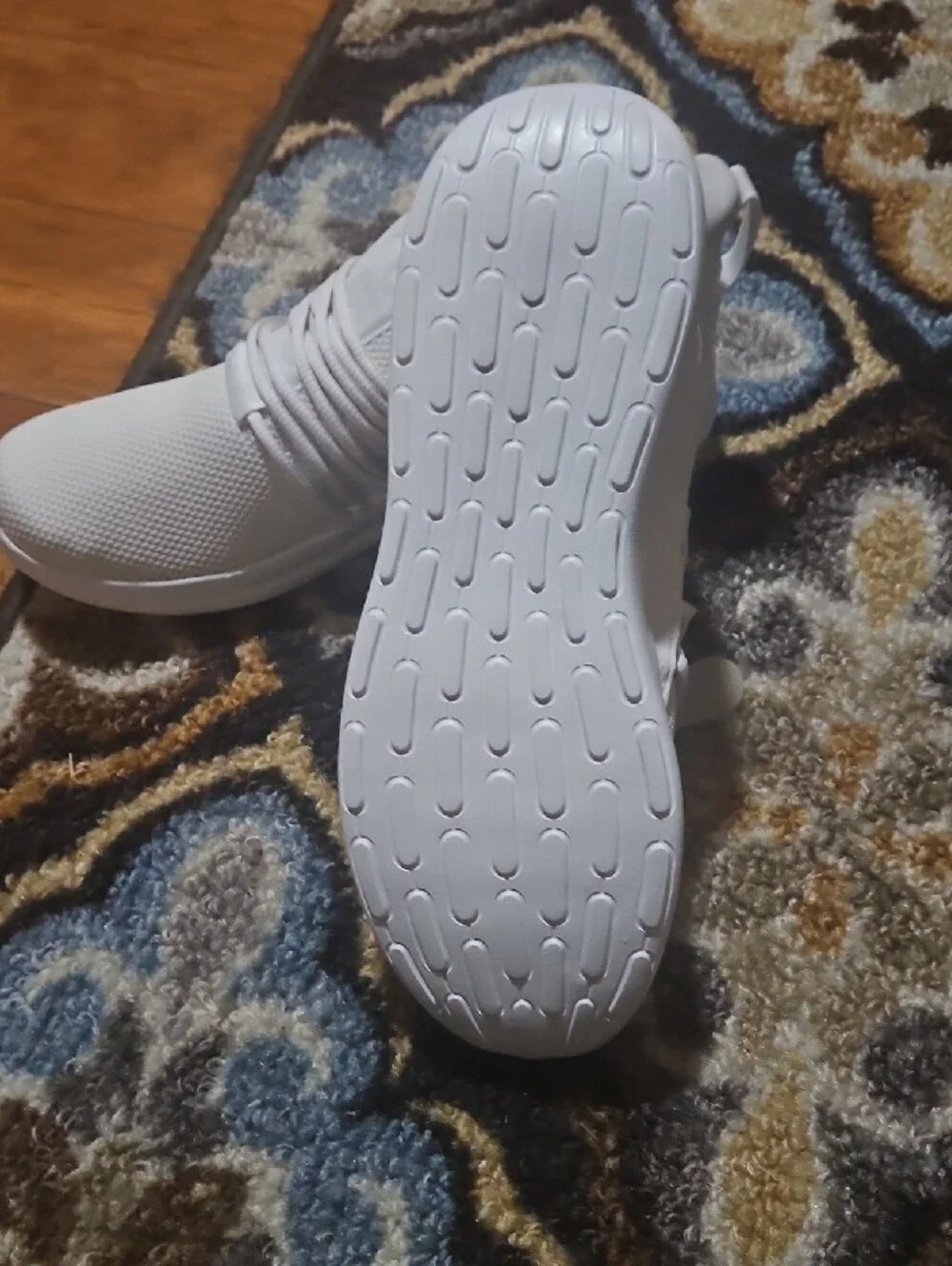 Adidas White Knit Lace-Up MENS Athletic Sneakers Sz 11